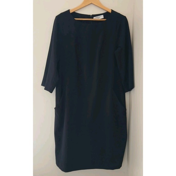 MM Lafleur Dresses & Skirts - MM. LaFleur The Lena Sheath Dress Size 2 LBD Work Event 3/4 Sleeve Pockets Ponte